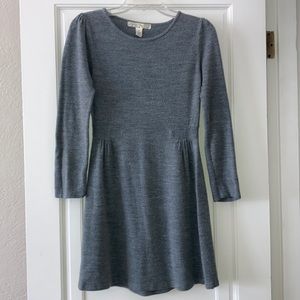 Gray long sleeve sweater dress